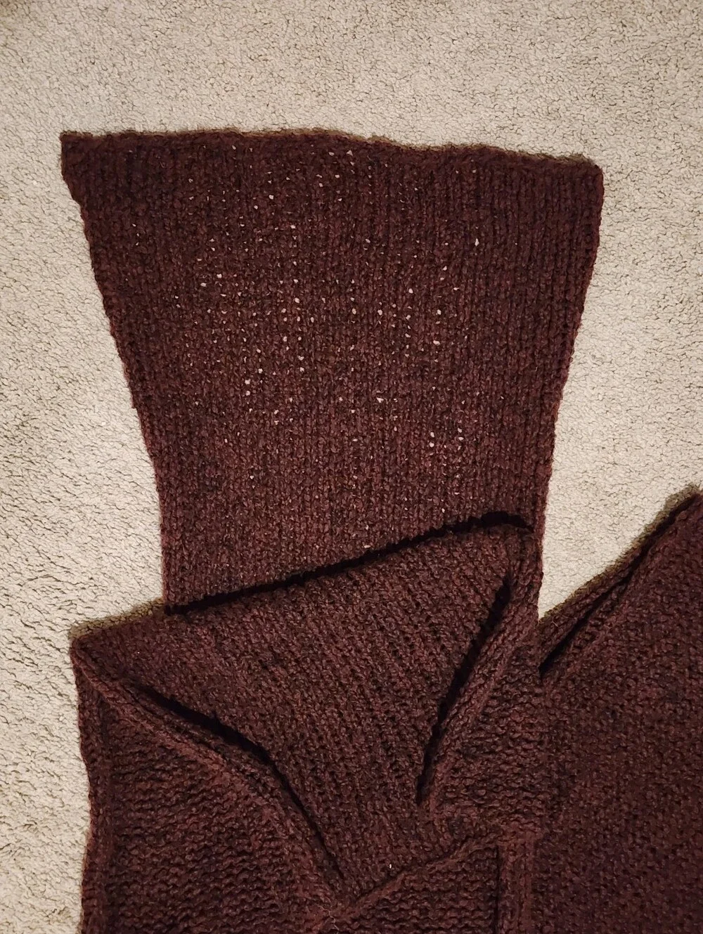 Free People Oversized Chunky Knit Wool Scarf Wool Blend